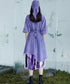 Washed Denim Belted Flare Dress